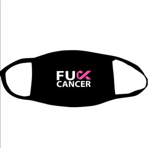 Fuck cancer vinyl design reusable comfortable mask